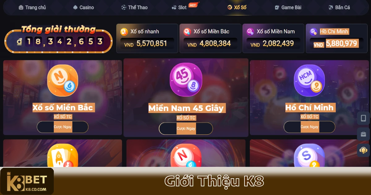 Các sản phẩm cá cược nổi bật: Thể thao, Casino, Game bài, Lô đề
